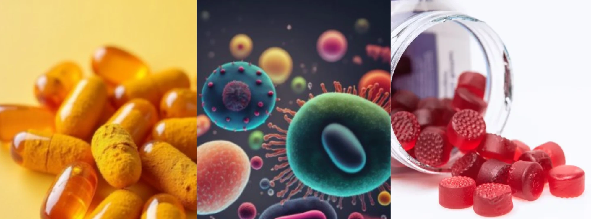 Botanical leaf, microbiome cells and supplement capsules